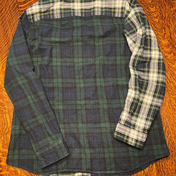 LL Bean 100% Cotton Flannel Color Blocked Black Watch Shirt Women’s Small - Picture 3 of 6